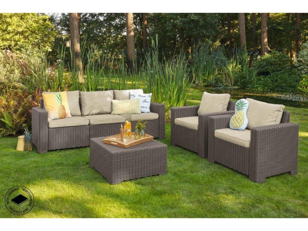 Trojmiestna záhradná pohovka Keter California s UV ochranou