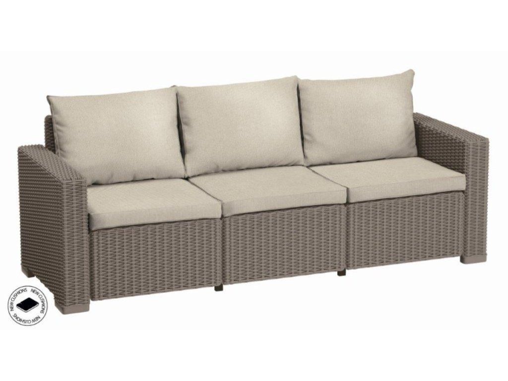 Pohodlná záhradná pohovka Keter California pre 3 osoby