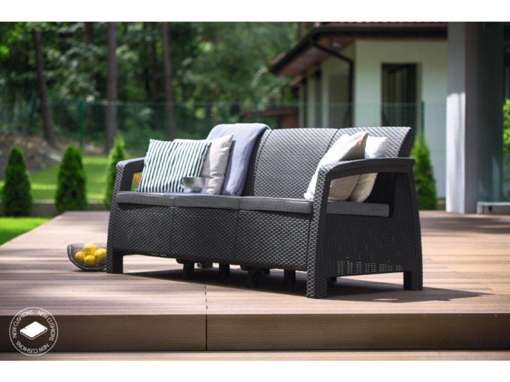 Záhradná trojmiestna pohovka Keter Corfu love seat max pre dokonalý relax