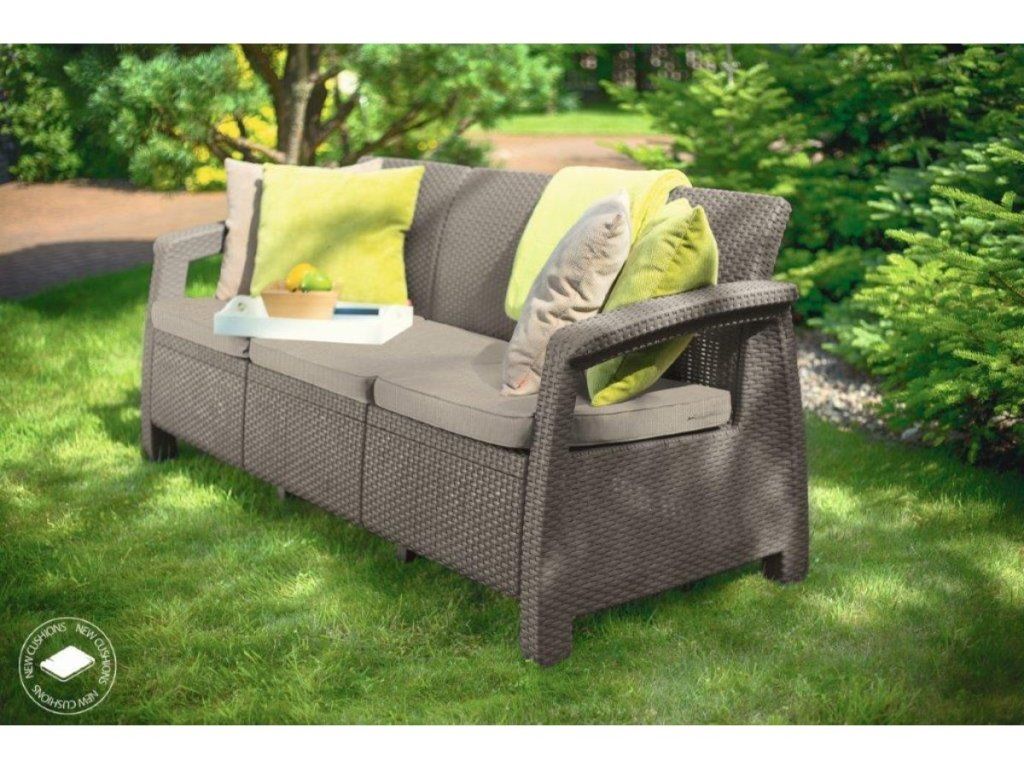 Záhradná trojmiestna pohovka Keter Corfu love seat max pre dokonalý relax