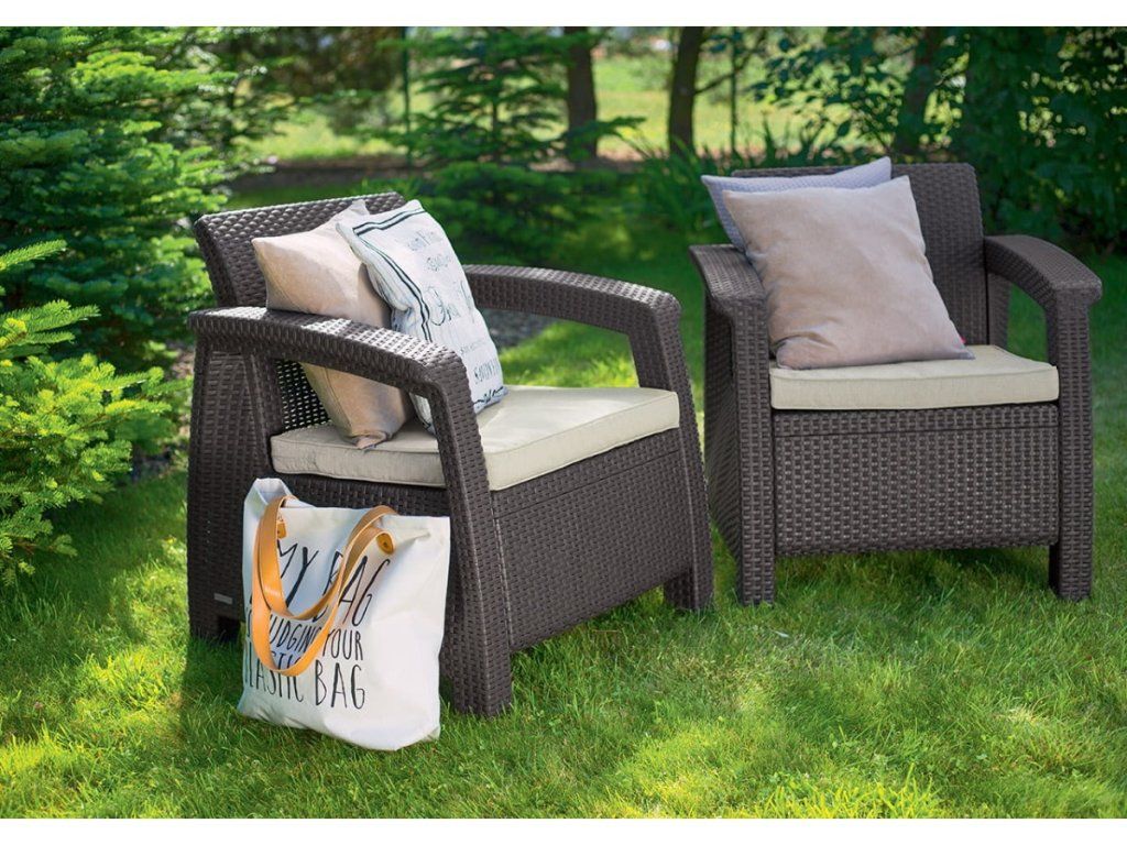 Keter Corfu duo set: Pohodlné záhradné kreslá pre váš relax