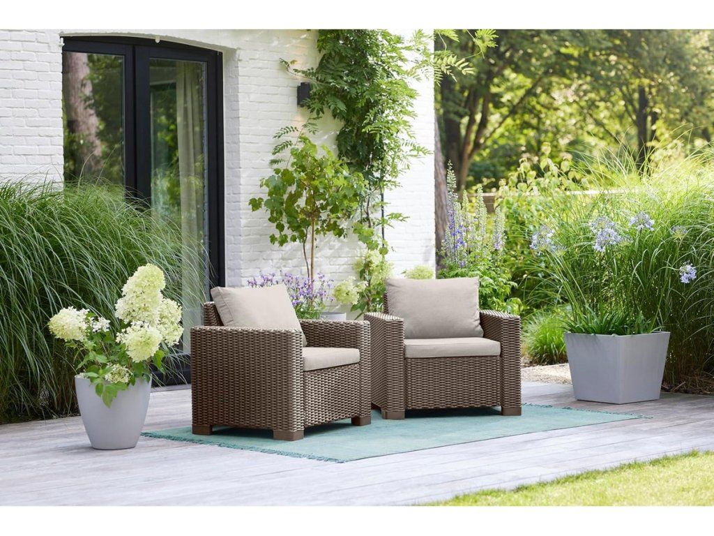 Záhradný set Keter California 2+1 v capputccino farbe pre váš maximálny relax
