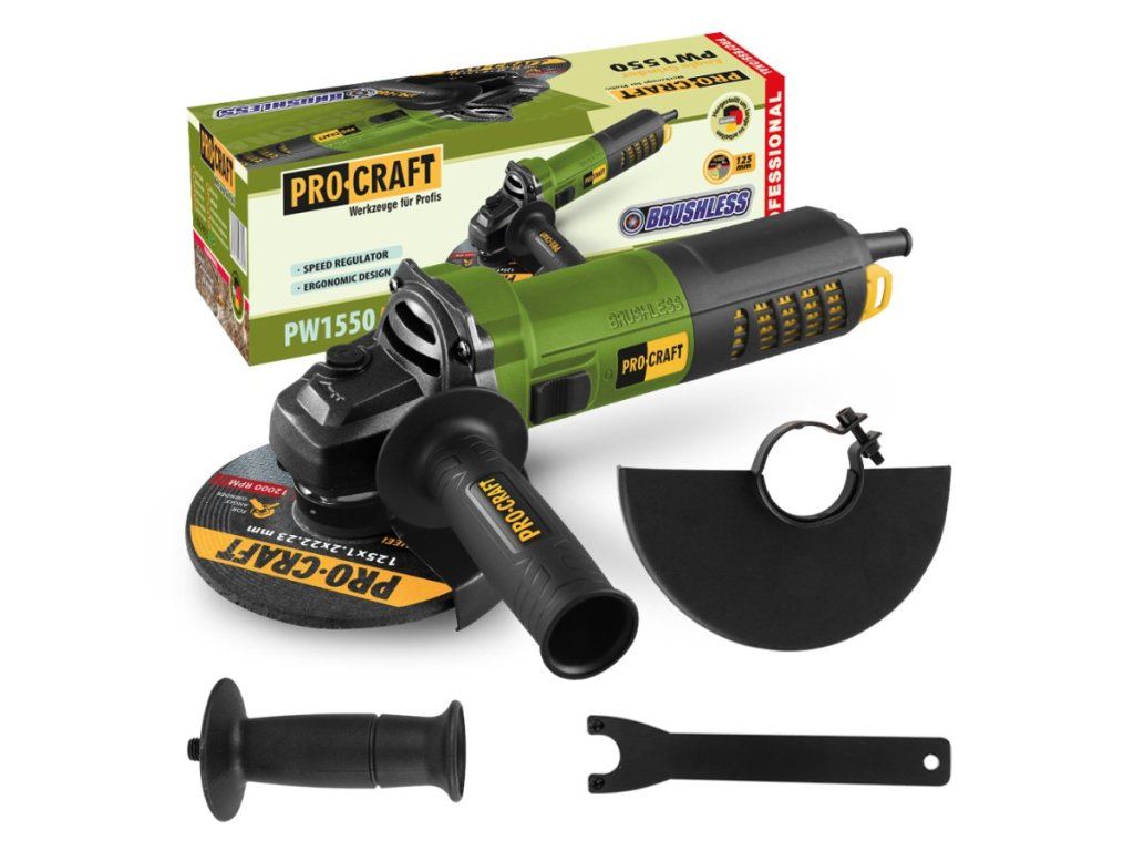 Prečo uhlová brúska Procraft PW1550 šetrí čas v dielni?