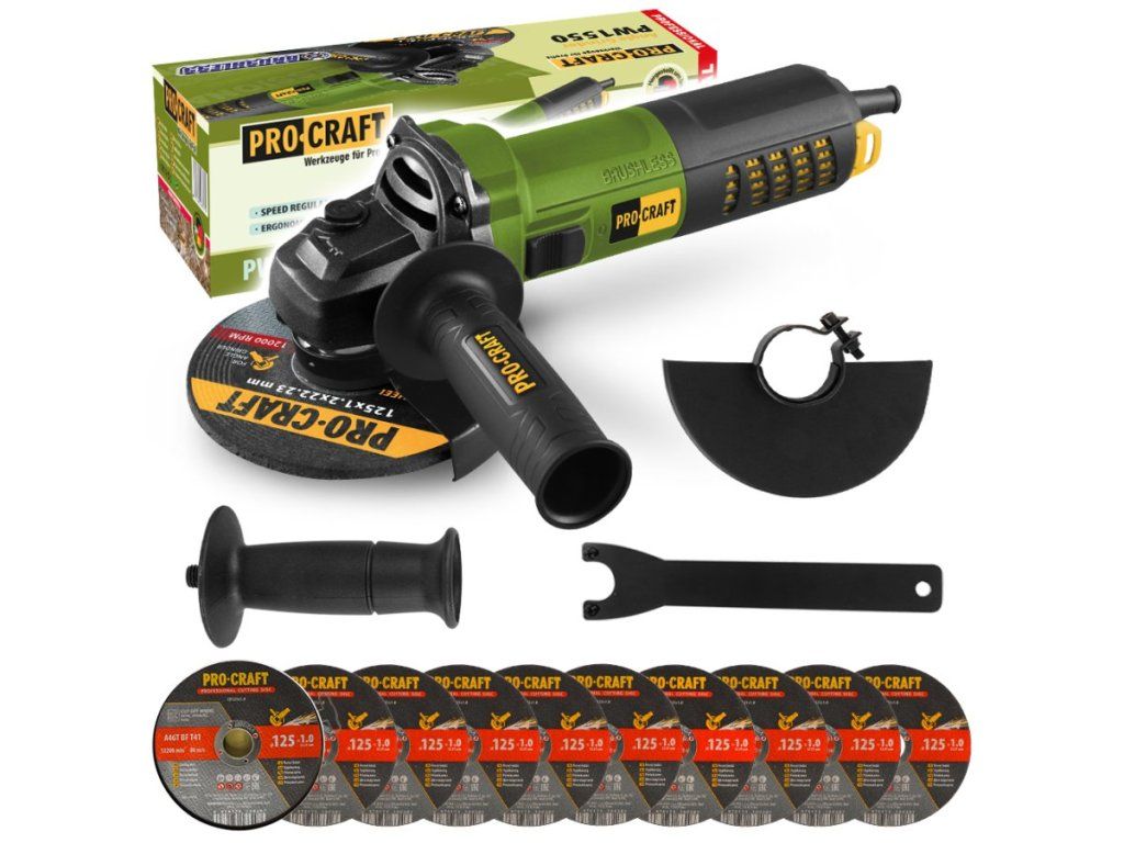 Prečo uhlová brúska Procraft PW1550 šetrí čas v dielni?