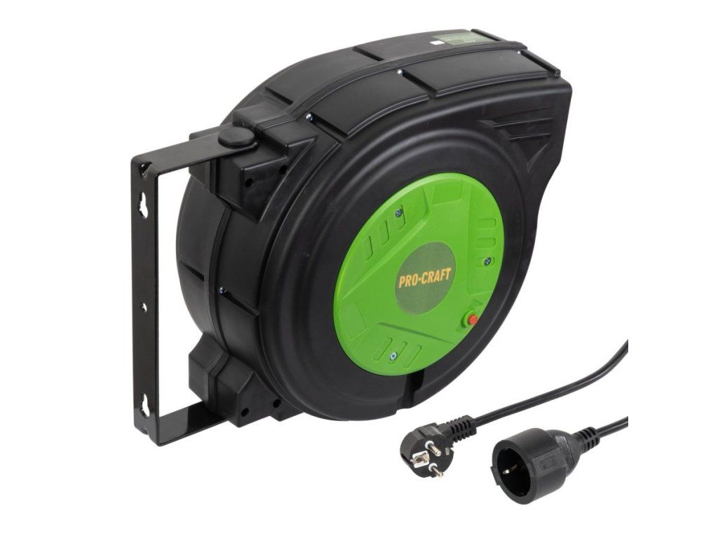 Samonavíjací predlžovací kábel bubon 230V Procraft EK15N, 15 m, 3 200 W