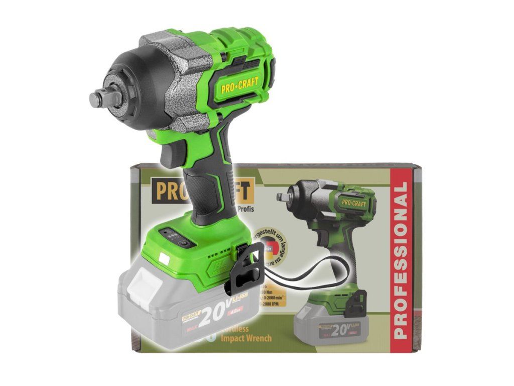 Aku rázový uťahovák Procraft PWA36bb pre zhrdzavené skrutky