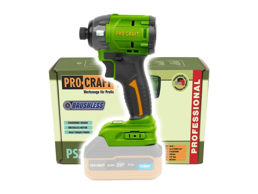 Aku rázový uťahovák Procraft PS22bb skrotí aj strhnuté závity