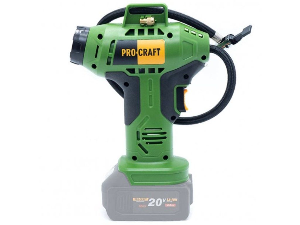 Kompaktný aku kompresor Procraft LK20 natlakuje pneumatiky presne a bez námahy