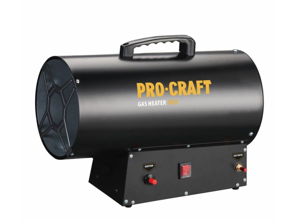 Plynový teplovzdušný ohrievač Procraft H33 s rukoväťou