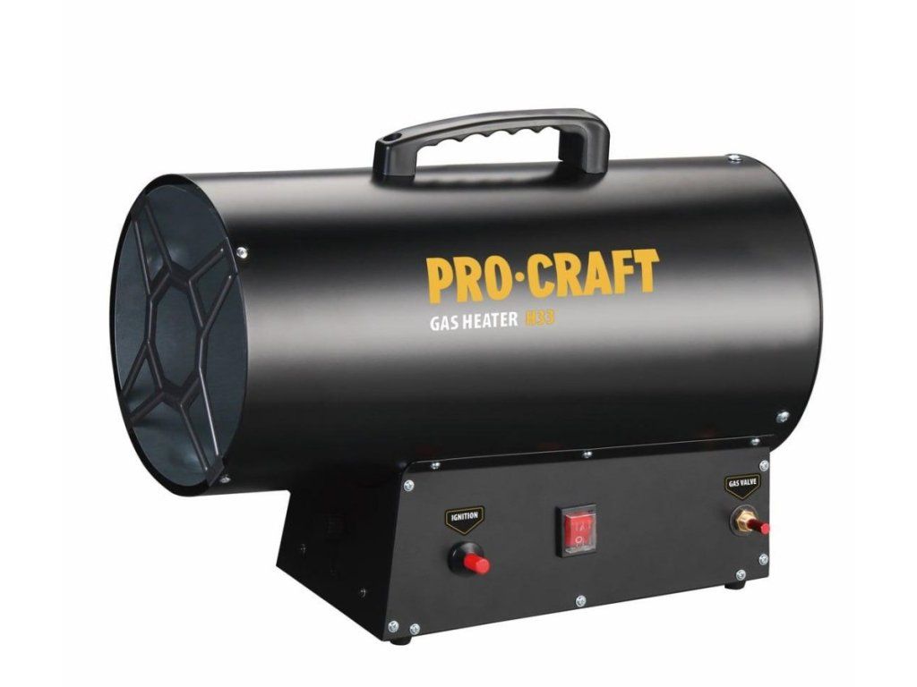 Plynový teplovzdušný ohrievač Procraft H33 s rukoväťou