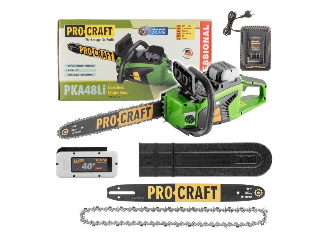 Výkonný motor, s ktorým sa aku reťazová píla PROCRAFT PKA48Li nezasekne