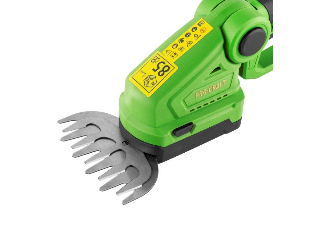 Aku nožnice na trávu a živý plot Procraft PGH2100 pri práci
