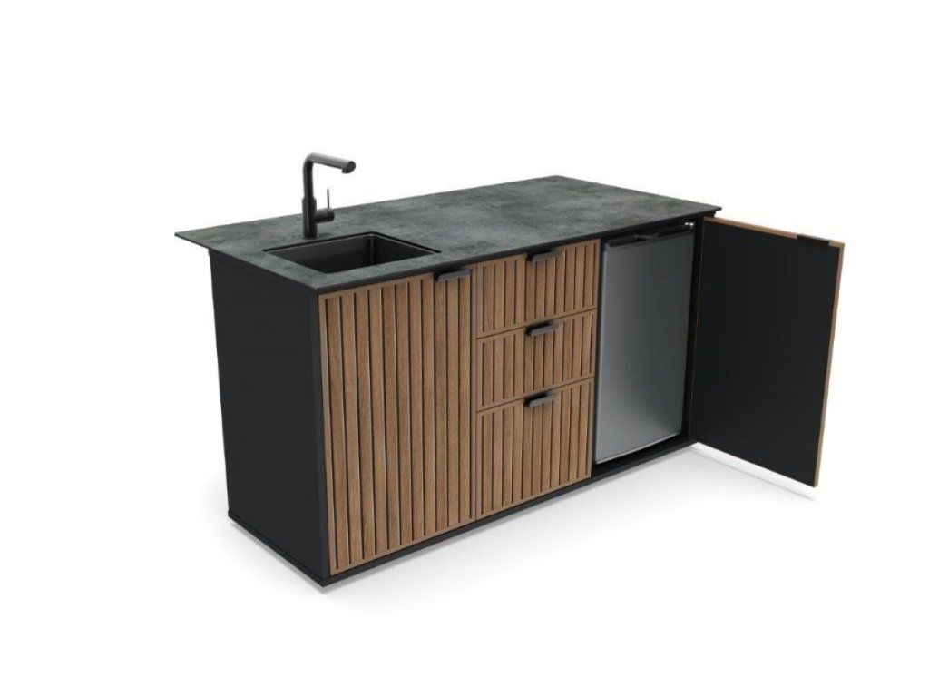 Záhradná kuchyňa Keter Deco Compact s krytom drezu slúžiacim ako servírovací podnos