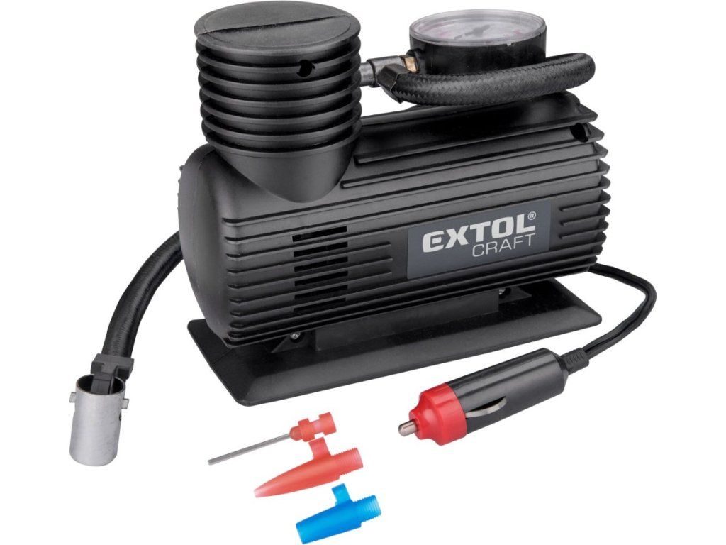 Mini kompresor do auta Extol Craft 252 s napájaním na 12 V