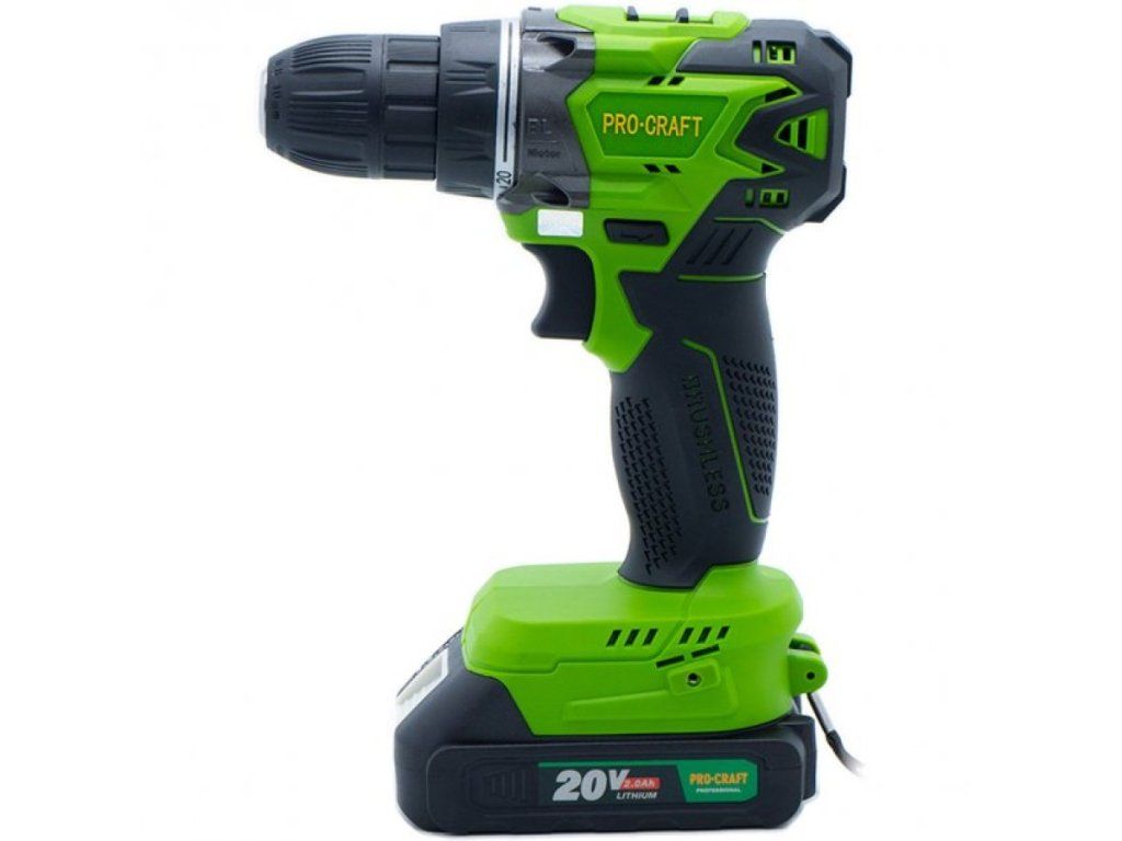 Aku vŕtací skrutkovač PROCRAFT PA20BL s 20V 2Ah akumulátorom a kufrom