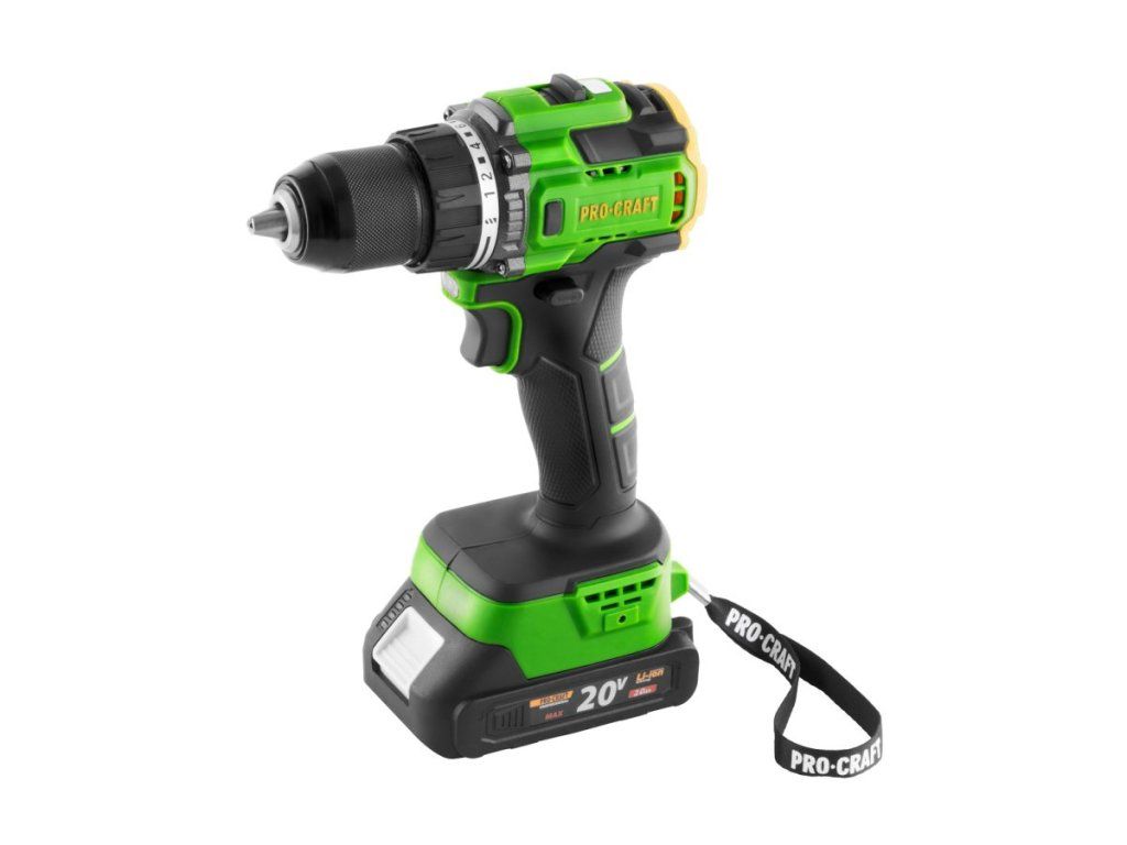 Aku vŕtací skrutkovač Procraft PA18LiH s celokovovým skľučovadlom
