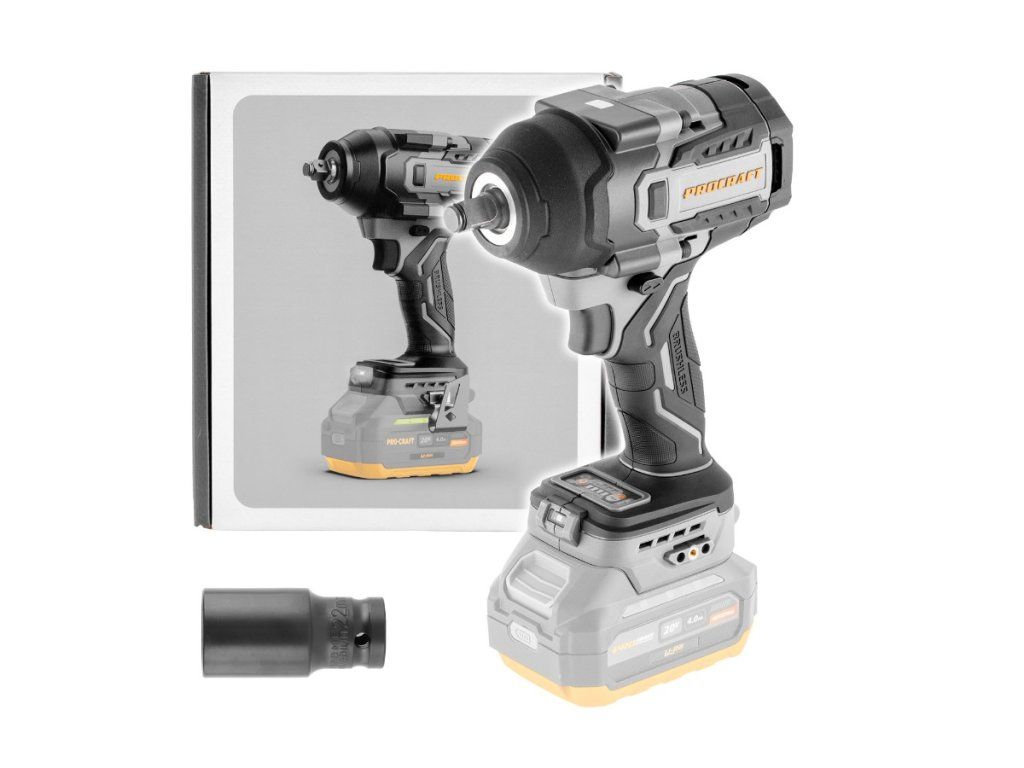 Aku rázový uťahovák PROCRAFT Industrial IW850A s 1/2 štvorhranom