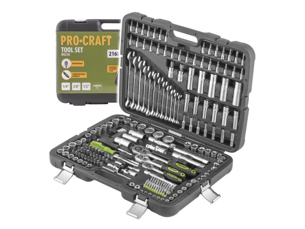 Gola sada Procraft WS216 s 216 dielmi a račňami