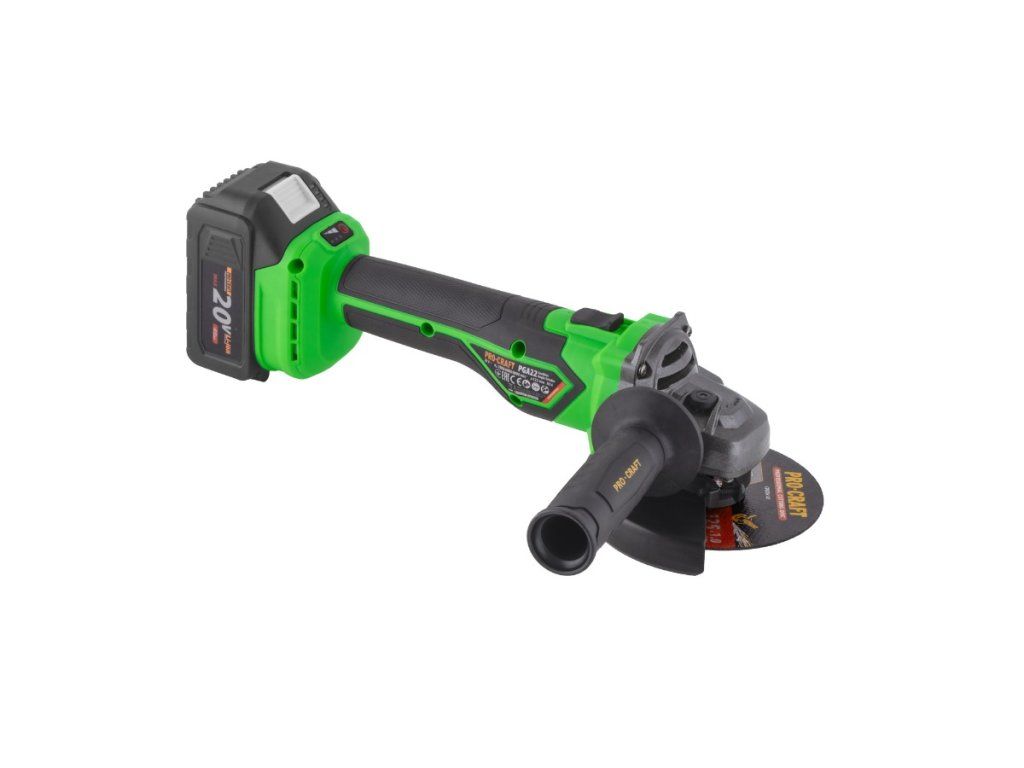 Akumulátorová uhlová brúska Procraft PGA22 125 mm s batériou 4 Ah