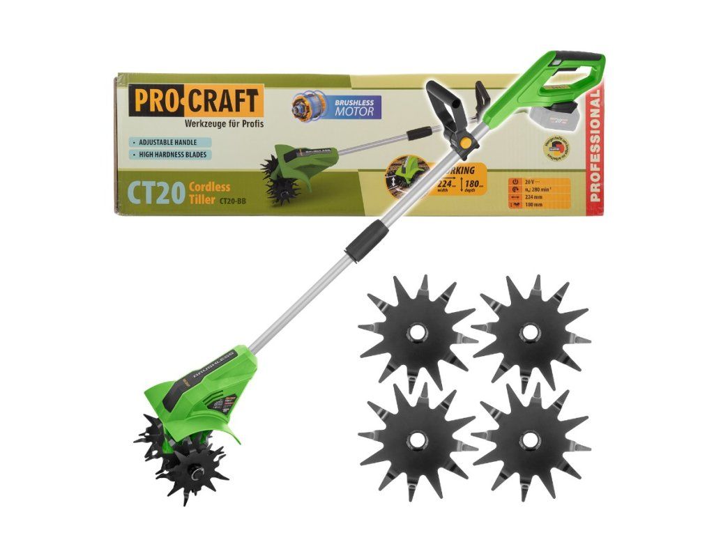 Kultivátor Procraft CT20bb s bezuhlíkovým motorom