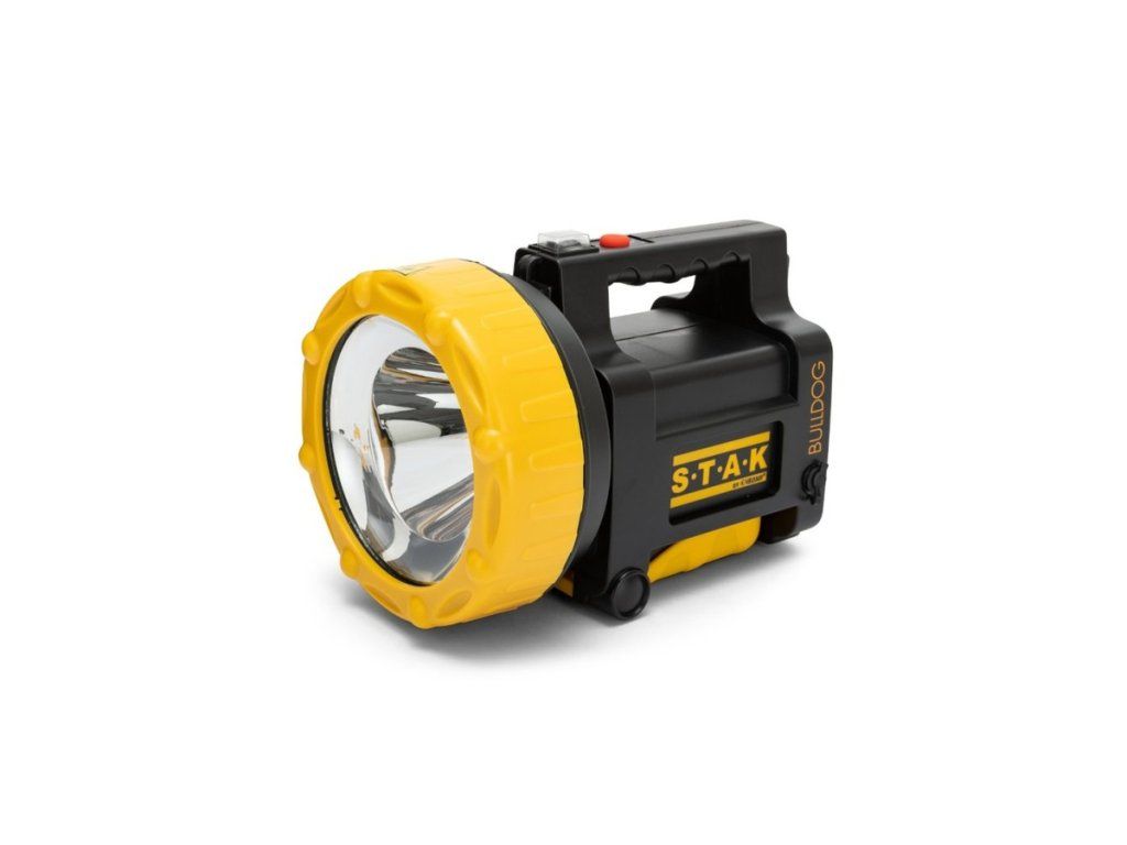 Nabíjateľný LED reflektor VELAMP R930 BULLDOG so žlto-čiernym telom