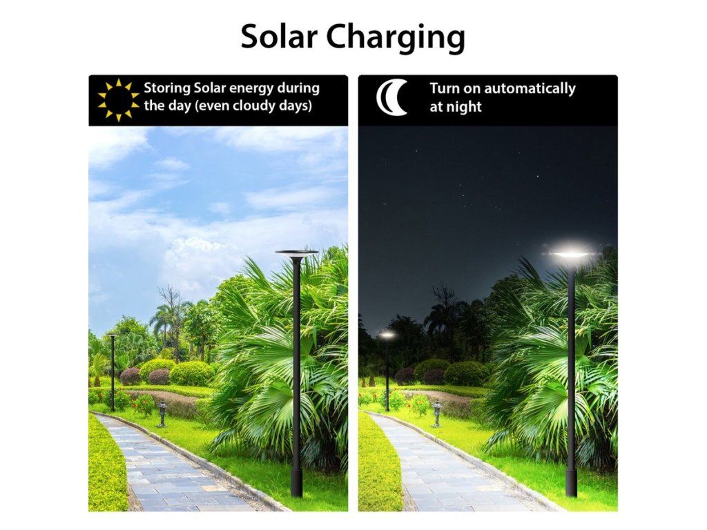 Vonkajšia solárna LED lampa s výkonom LED 20 W