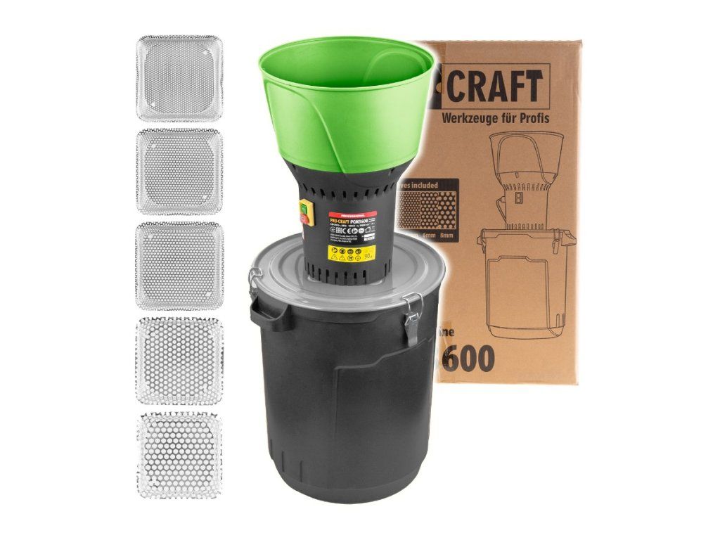 Šrotovník na obilie Procraft PCM3600 so zbernou nádobou 50 l