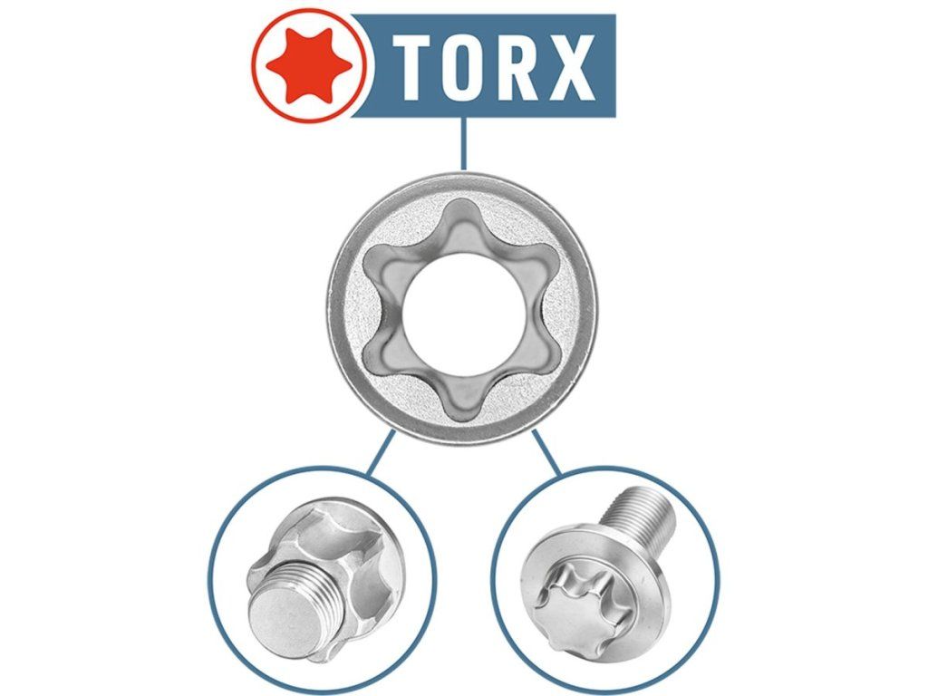 Detail nástrčných kľúčov E-TORX EXTOL PREMIUM na kovovej lište