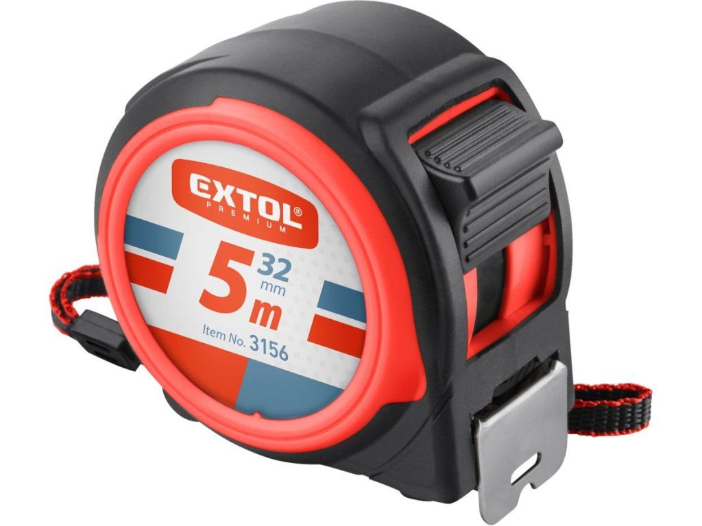 Zvinovací meter EXTOL PREMIUM pogumovaný 5 m šírka pásu 32 mm