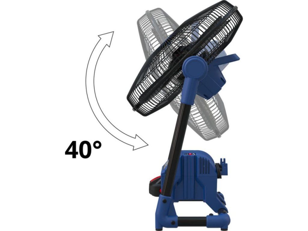 Detail ovládacieho panela akumulátorového ventilátora Güde V 18-201-05