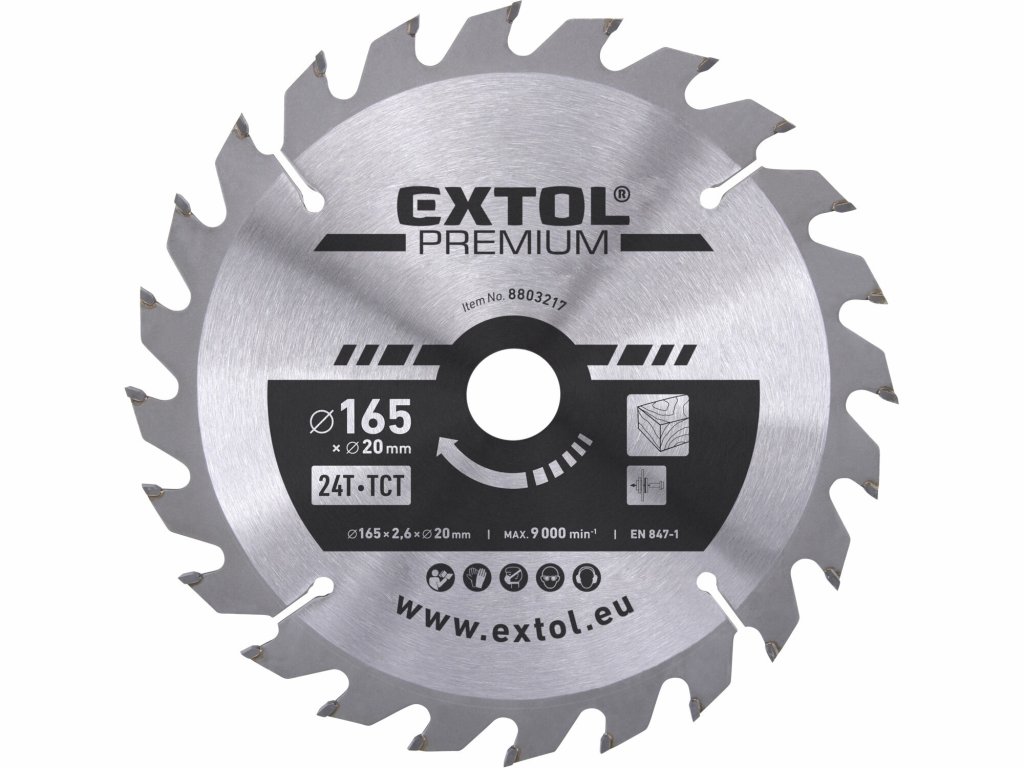 Priemer kotúča: 165 mm Priemer otvoru: 20 mm Hrúbka kotúča: 2,6 mm