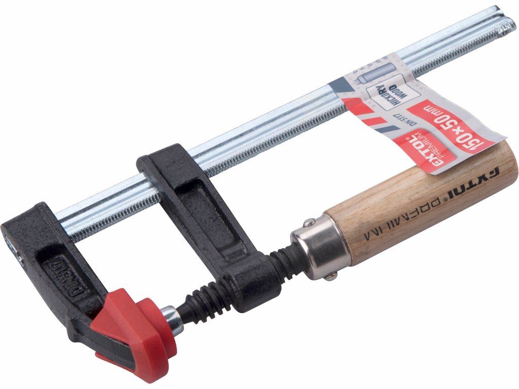 Stolárska svorka 150x50mm s ergonomickou drevenou rukoväťou