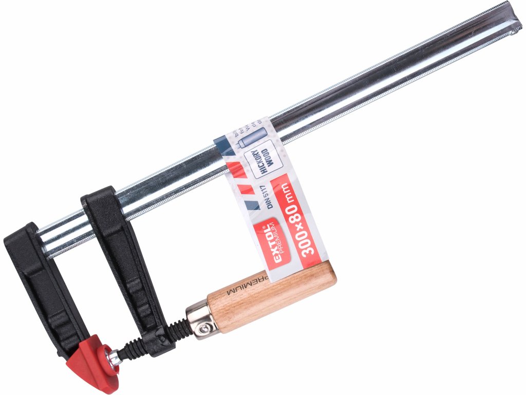 Stolárska svorka 300x80mm s ergonomickou drevenou rukoväťou