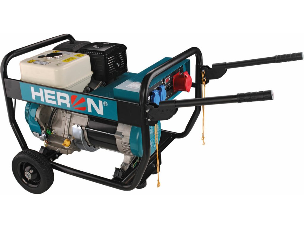 Rámová benzínová elektrocentrála Heron Industrial 6,8kW - trojfázový zdroj pre náročné prevádzky