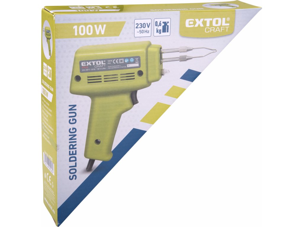 Pištoľ spájkovacia 100W EXTOL CRAFT – vhodná na domáce dielne a hobby použitie