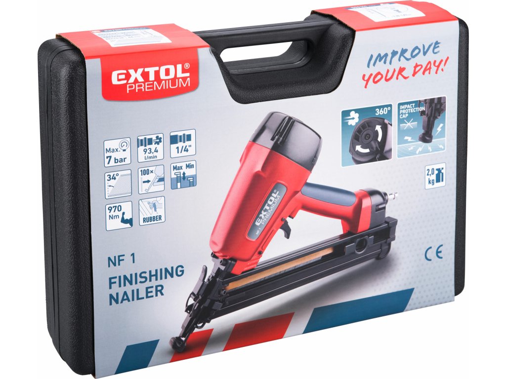 Klincovačka pneumatická EXTOL PREMIUM 970Nm pre dielňu a stavbu