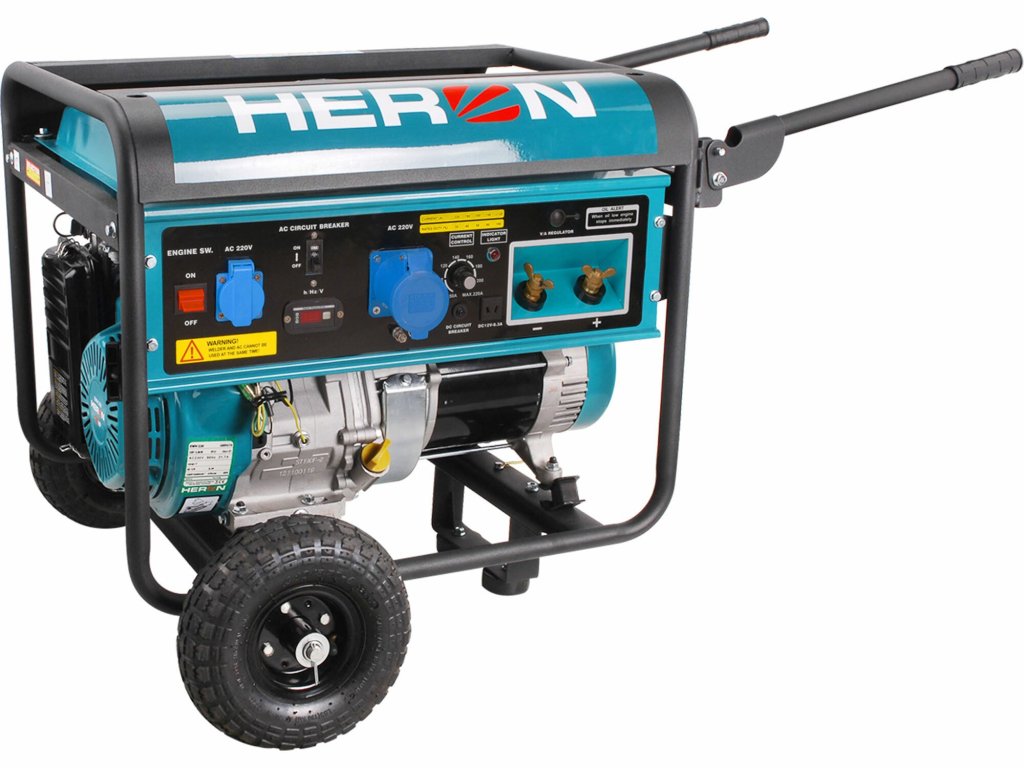 Rámová benzínová elektrocentrála Heron 5,5kW so zváračkou - profesionálne zváranie v teréne