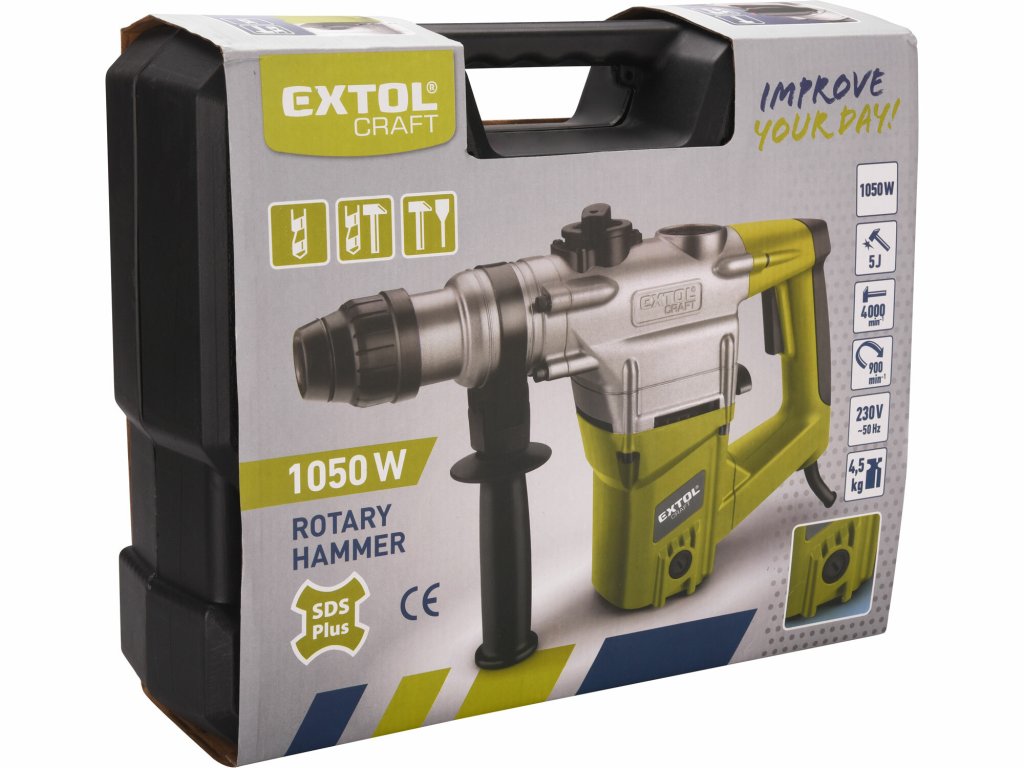 EXTOL CRAFT vŕtacie kladivo SDS-plus 5 J – vŕtanie aj sekanie