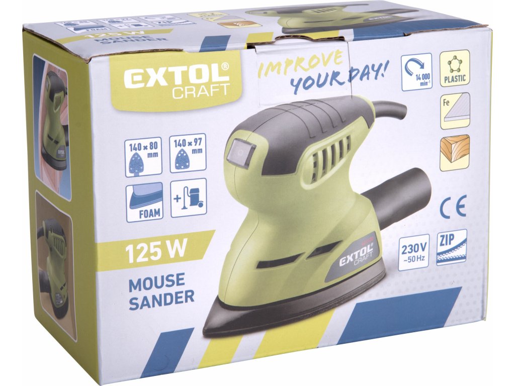 Brúska EXTOL CRAFT 125W – brúsenie dreva, kovu a laku bez vody