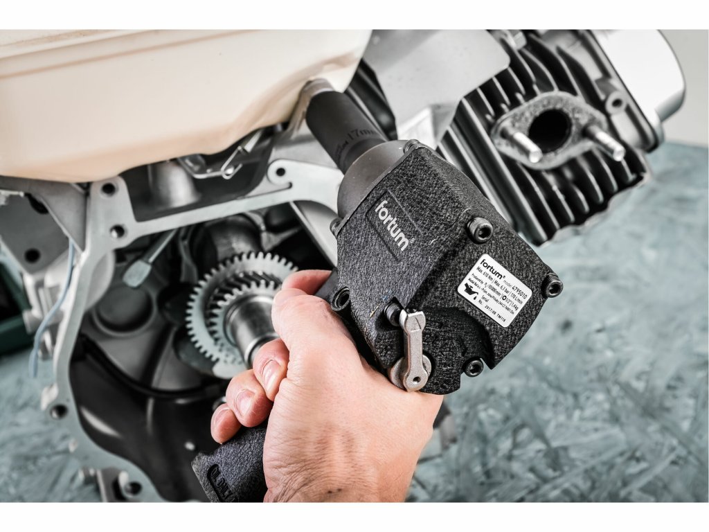 FORTUM príklepový pneumatický uťahovač – silný výkon, krátke telo