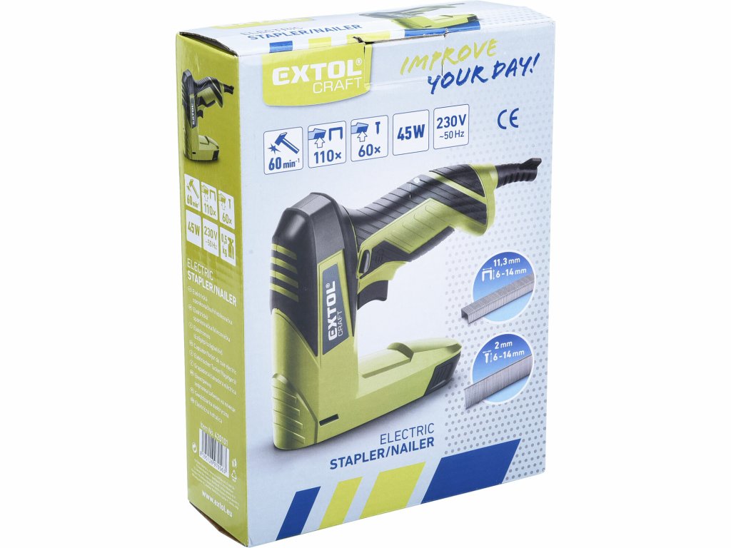 Elektrická sponkovačka a klincovačka 45W pre domácu dielňu